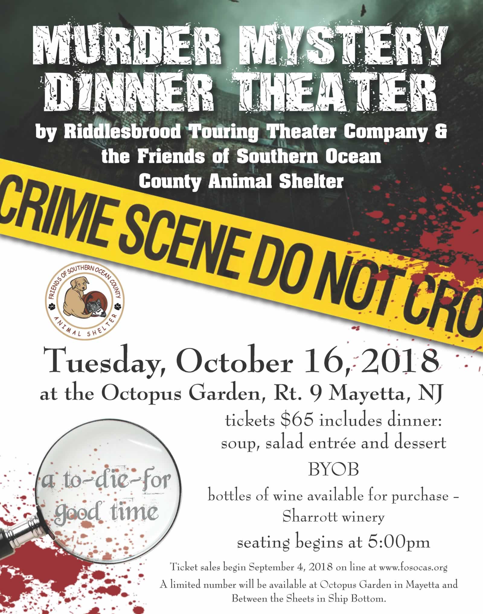 Murder Mystery Dinner Theater Friends Of Southern Ocean County